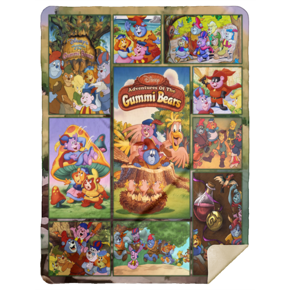 Adventures of the Gummi Bears Blanket, Cartoon TV Series Fleece, Sherpa Blanket MSHL Premium Sherpa Blanket 60x80