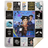 Mary Poppins Blanket, Mary Poppins Movies Fleece, Sherpa Blanket Soft and Cozy MSHM Premium Sherpa Blanket 50x60