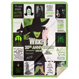 Broadway Wicked The Musical 20th Anniversary Fleece, Sherpa Blanket MSHL Premium Sherpa Blanket 60x80