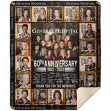 General Hospital Blankets, General Hospital 60th Anniversary Fleece, Sherpa MSHM Premium Sherpa Blanket 50x60