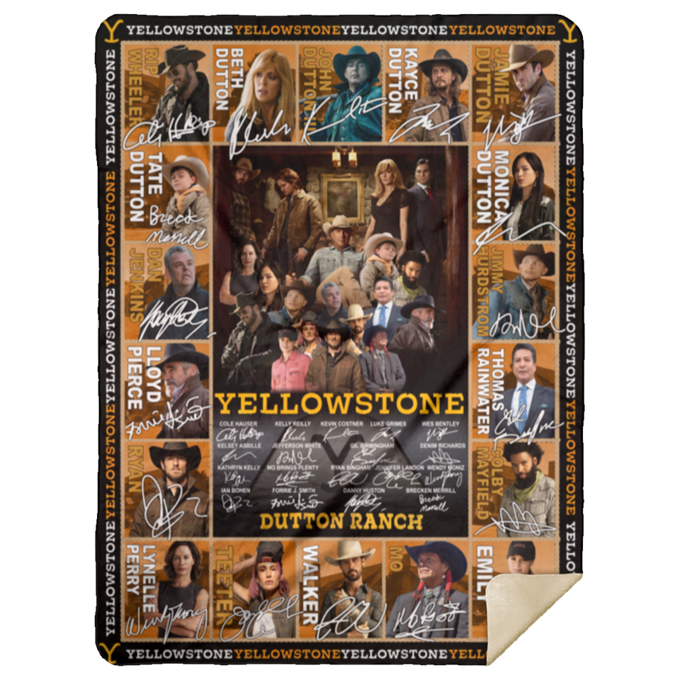 Yellowstone Blanket, Yellowstone Dutton Ranch TV Series Fleece, Sherpa Blanket MSHL Premium Sherpa Blanket 60x80