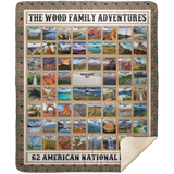 THE WOOD FAMILY ADVENTURES - MSHM Premium Mink Sherpa Blanket 50x60