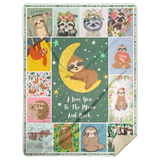 Cute Sloth Blanket, Sloths Lovers Fleece, Sherpa Blanket - MSHL Premium Mink Sherpa Blanket 60x80