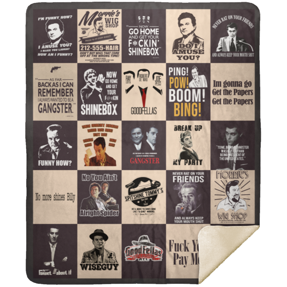 Goodfellas Blanket, Goodfellas Movies Fleece, Sherpa Blanket MSHM Premium Sherpa Blanket 50x60