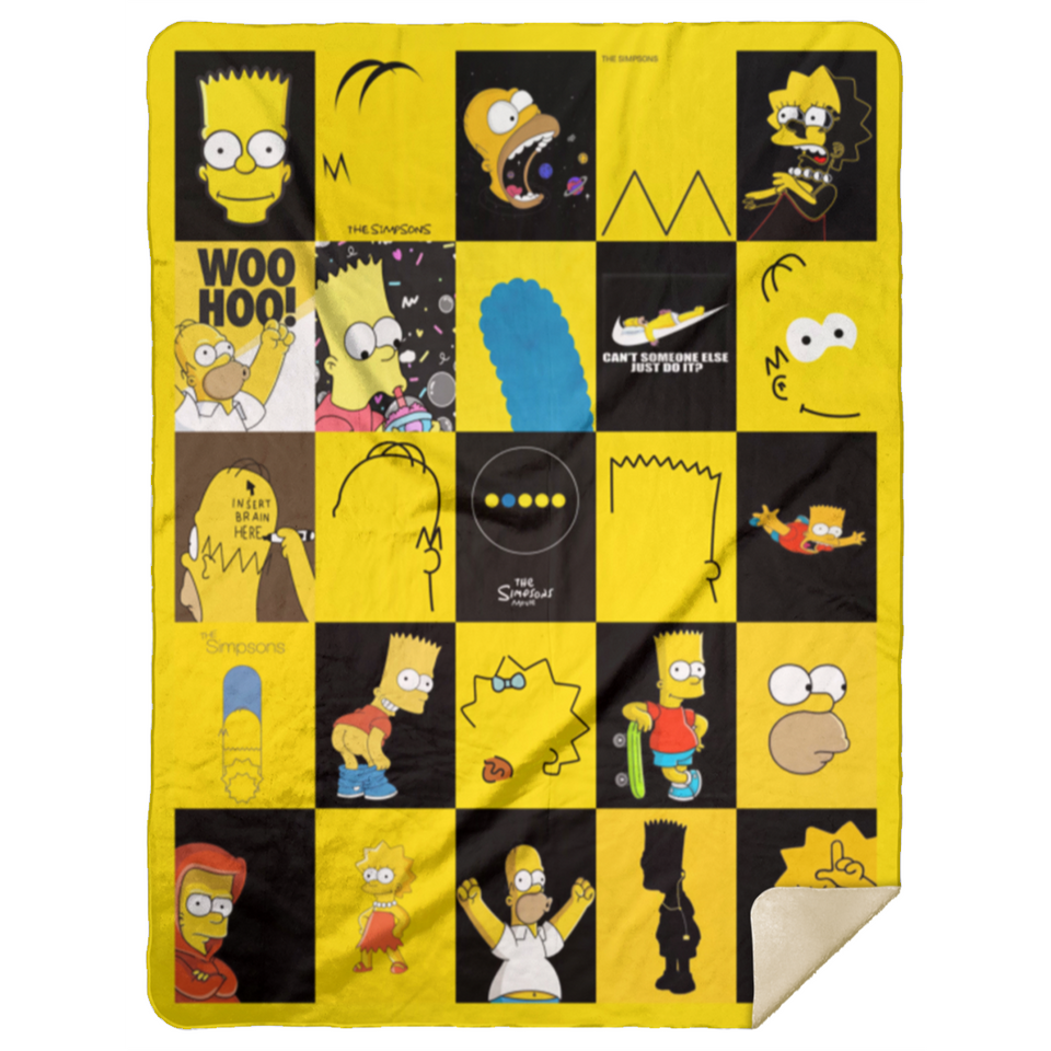 The Simpsons Blanket, The Simpsons Fleece, Sherpa Blanket MSHL Premium Sherpa Blanket 60x80
