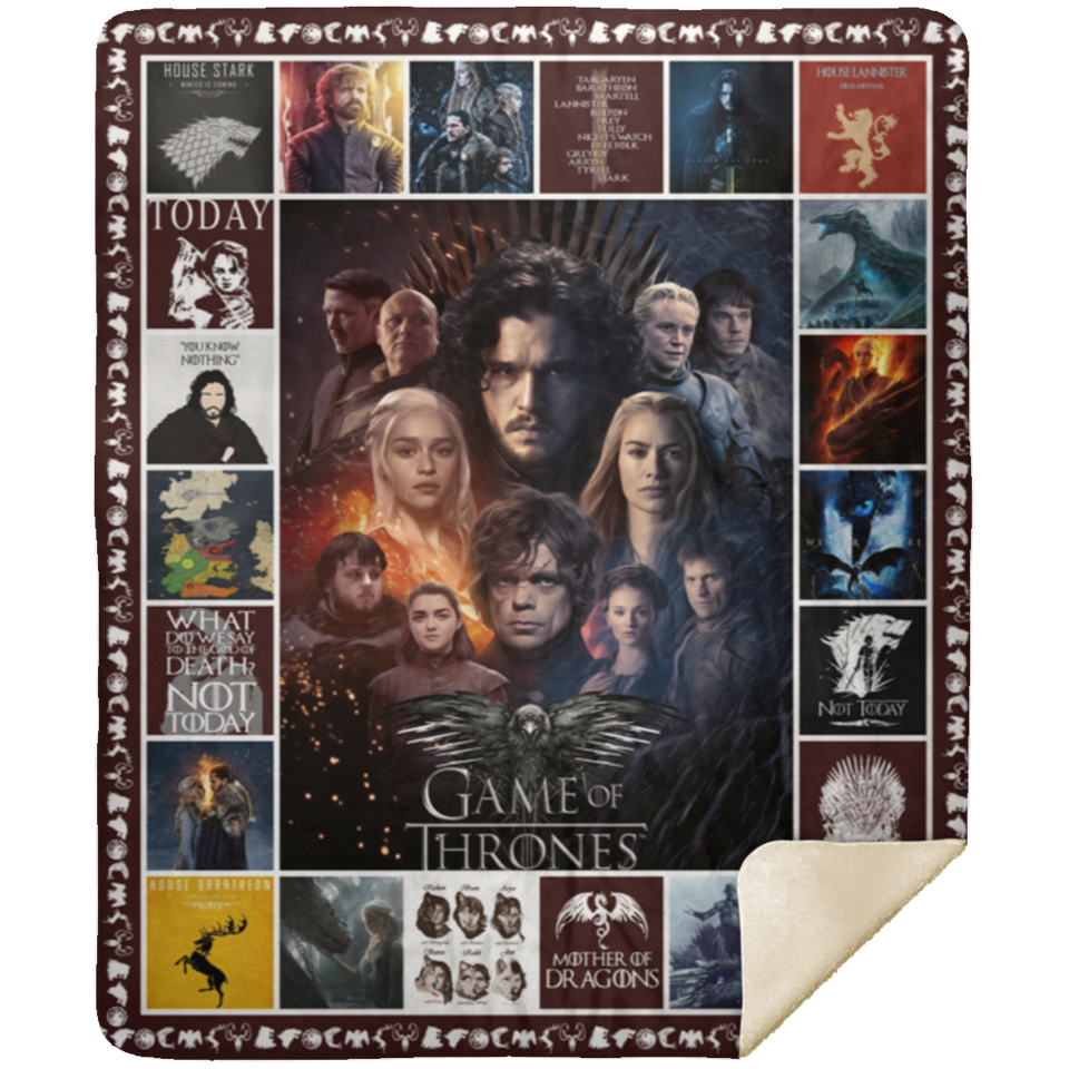 Game of Thrones Blanket, Game of Thrones Movies Fleece, Sherpa Blankets Gifts MSHM Premium Sherpa Blanket 50x60