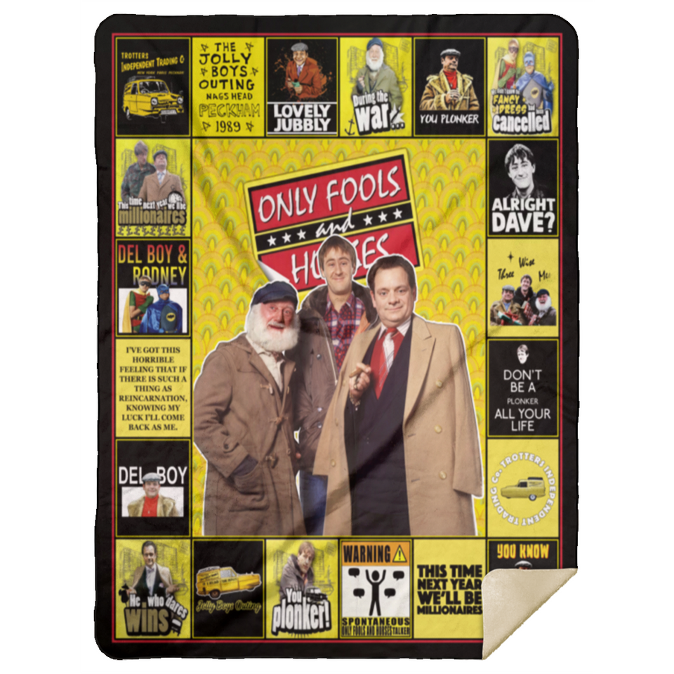 Only Fools And Horses Blankets, Lovely Jubbly MSHL Premium Sherpa Blanket 60x80