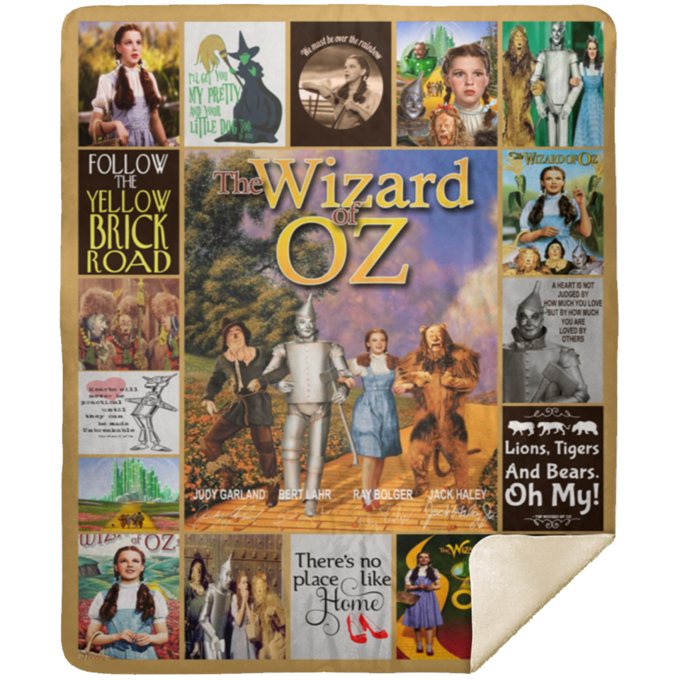 The Wizard Of Oz Blanket, The Wizard Of Oz - Judy Garland Fleece, Sherpa Blanket MSHM Premium Sherpa Blanket 50x60