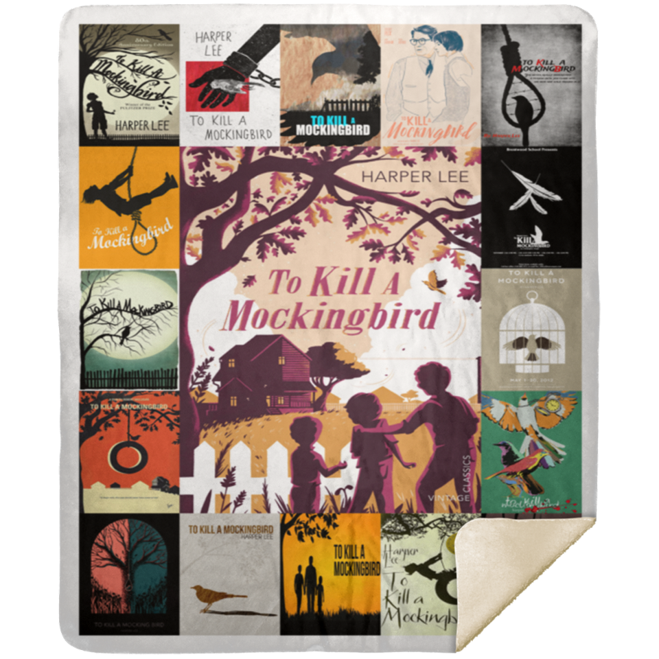 To Kill a Mockingbird Blanket, Harper Lee For Fan Fleece, Sherpa Blanket MSHM Premium Sherpa Blanket 50x60
