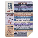 Wedding, Anniversary Birthday Gift for Wife from Husband Fleece Sherpa Blanket MSHL Premium Sherpa Blanket 60x80