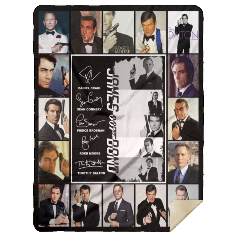 James bond 007 list 3D Blanket, James bond 007 Fleece, Sherpa Blanket MSHL Premium Sherpa Blanket 60x80