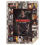 Rambo Blanket, Rambo Movies Fleece, Sherpa Blanket Soft and Cozy Luxury MSHL Premium Sherpa Blanket 60x80