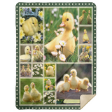 Duck 3D Blanket, Baby Duck with Flowers Fleece, Sherpa Blanket MSHL Premium Sherpa Blanket 60x80