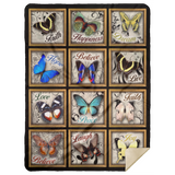 Butterfly Blanket, Faith, Hope & Love Fleece, Sherpa Blanket, Gift Ideas MSHL Premium Sherpa Blanket 60x80