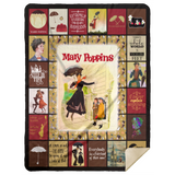 Mary Poppins Blanket, Mary Poppins Classic Movies Fleece, Sherpa Blanket MSHL Premium Sherpa Blanket 60x80