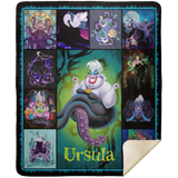 Ursula Blanket, The Little Mermaid Fleece, Sherpa Blanket sea witch MSHM Premium Sherpa Blanket 50x60