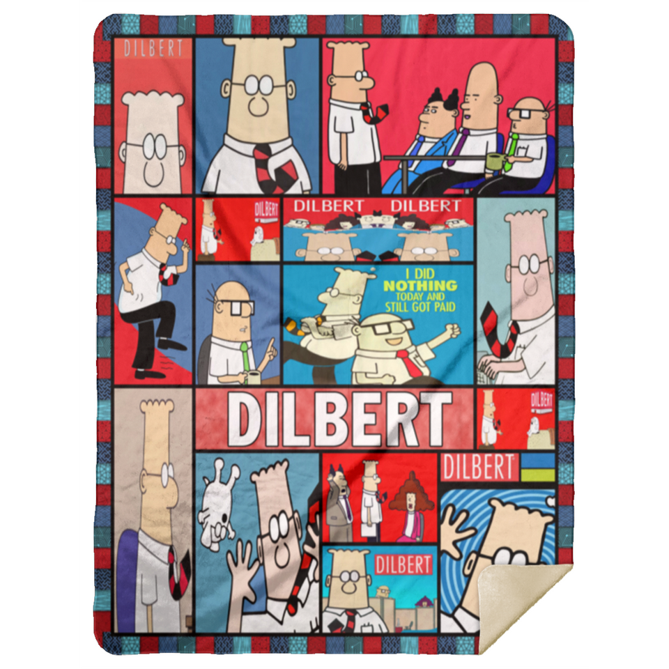 Dilbert Blanket, Dilbert - Comics Fleece, Sherpa Blanket MSHL Premium Sherpa Blanket 60x80