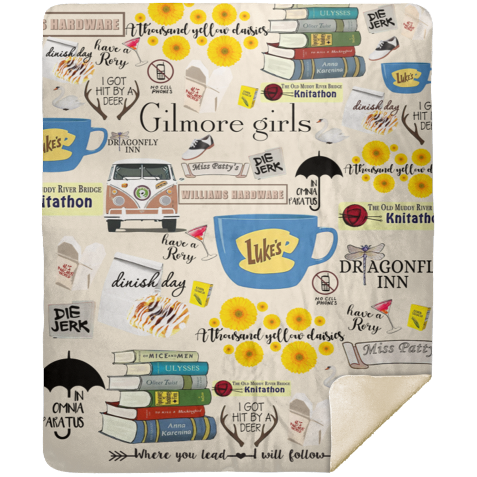 Gilmore Girls Blanket, Williams Hardware Fleece, Sherpa Blanket Girls Gifts MSHM Premium Sherpa Blanket 50x60