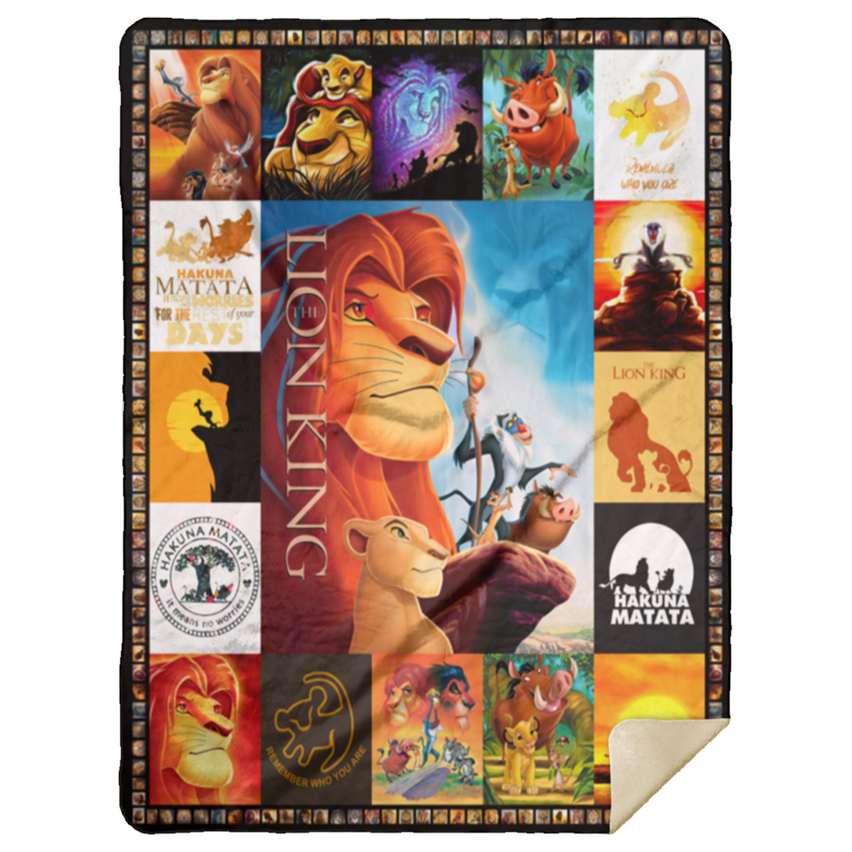 The Lion King Blanket, The Lion King Cartoon Movie Fleece, Sherpa Blanket Gifts MSHL Premium Sherpa Blanket 60x80