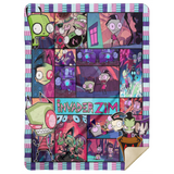 Invader Zim Blanket, Invader Zim Cartoon TV Series Fleece, Sherpa Blanket MSHL Premium Sherpa Blanket 60x80