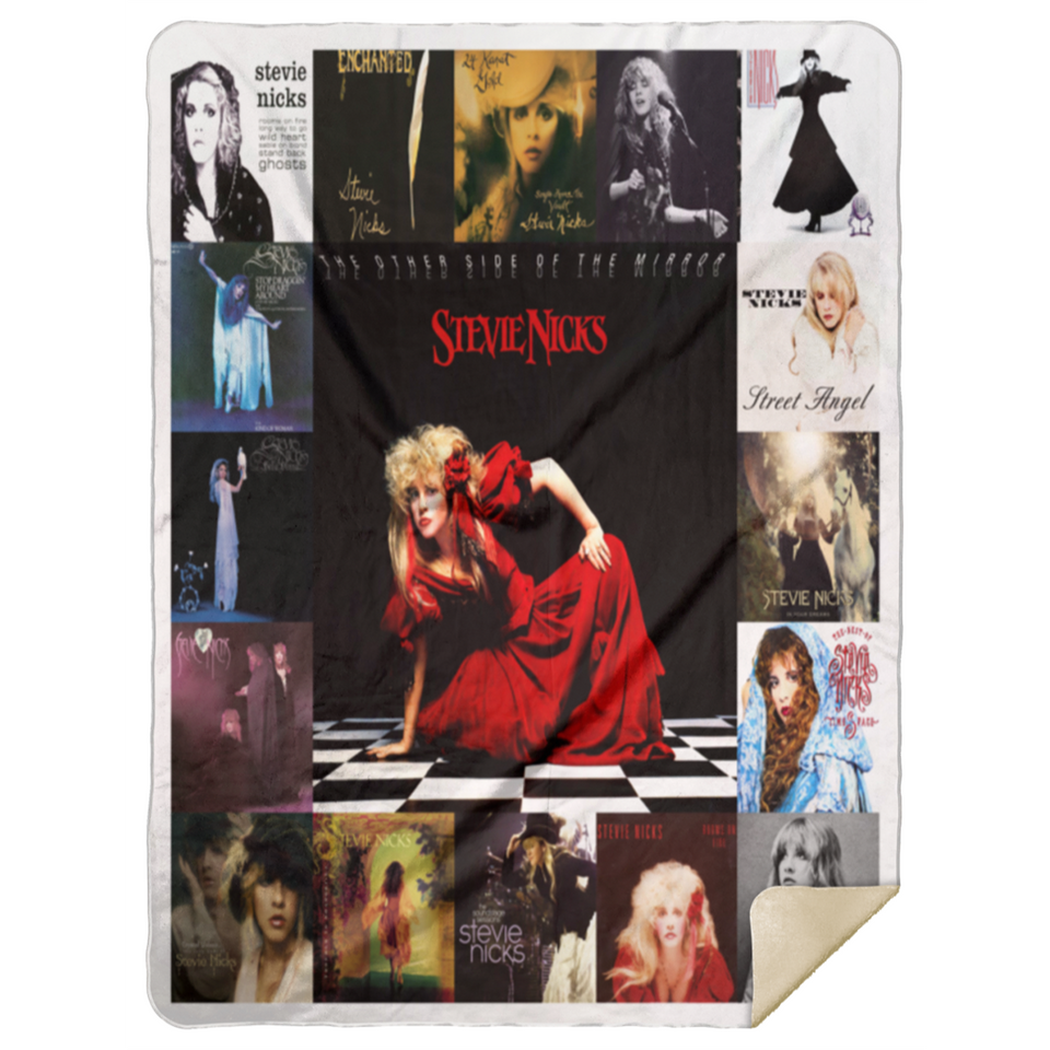 Stevie Nicks Printed Blanket, Stevie Nicks Fleece Sherpa Blanket Gift For Fans MSHL Premium Sherpa Blanket 60x80