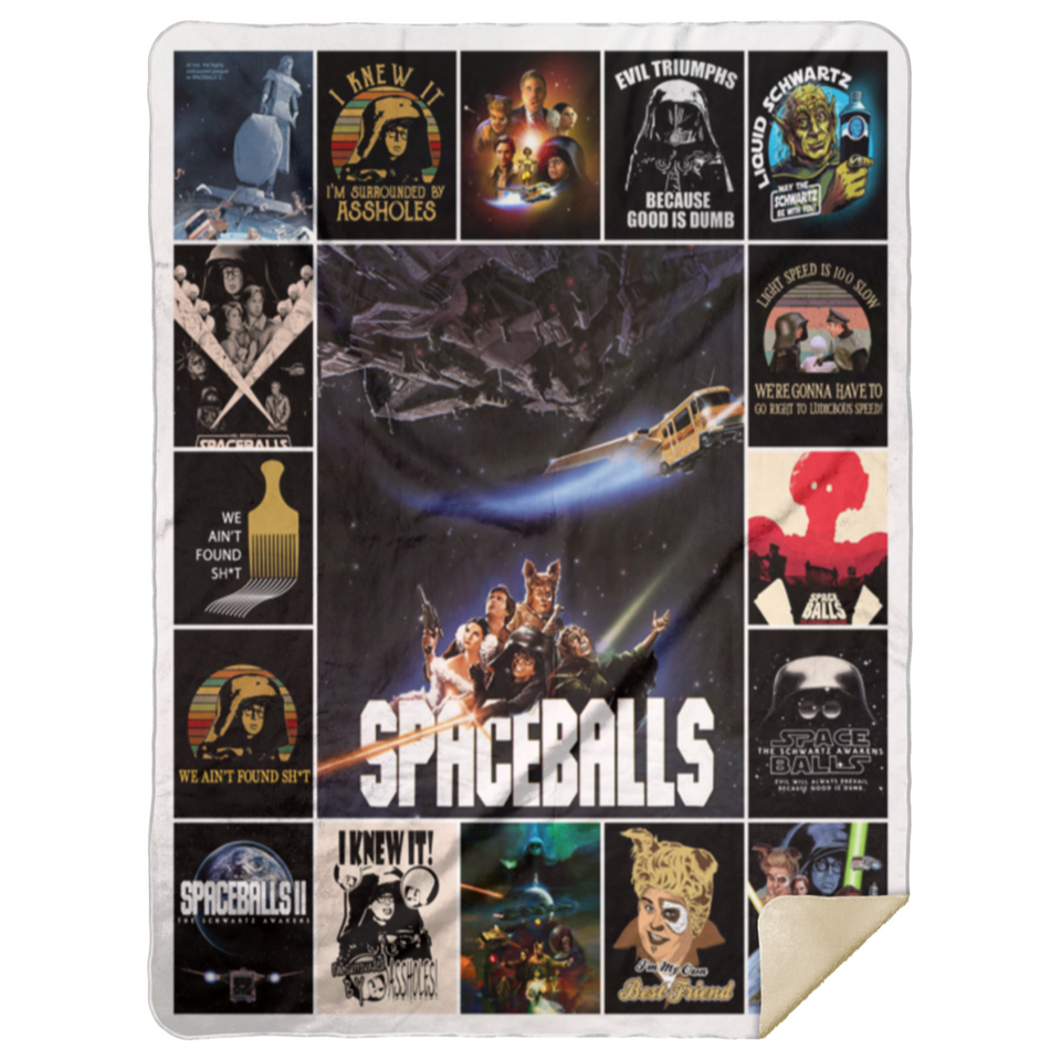 Spaceballs Blanket, Spaceballs Movies Fleece, Sherpa Blanket MSHL Premium Sherpa Blanket 60x80
