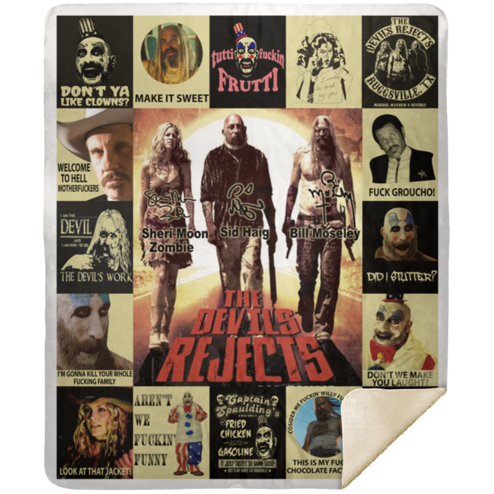 The Devil’s Rejects Blanket, Halloween Movie Fleece, Sherpa Blanket - MSHM Premium Mink Sherpa Blanket 50x60