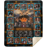 Supernatural Blankets, Demons Hunters Fleece Sherpa Blanket, Jared Padalecki MSHM Premium Sherpa Blanket 50x60