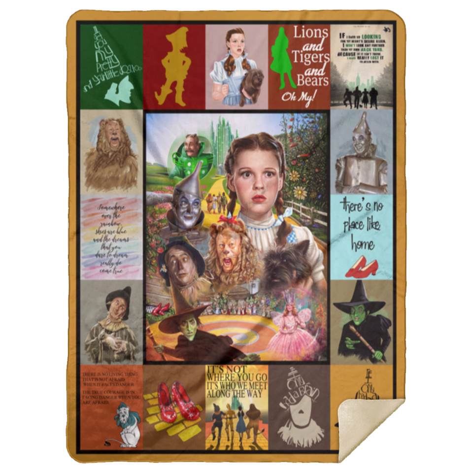 The Wizard Of Oz Blanket, The Wizard Of Oz Quotes Fleece, Sherpa Blanket MSHL Premium Sherpa Blanket 60x80