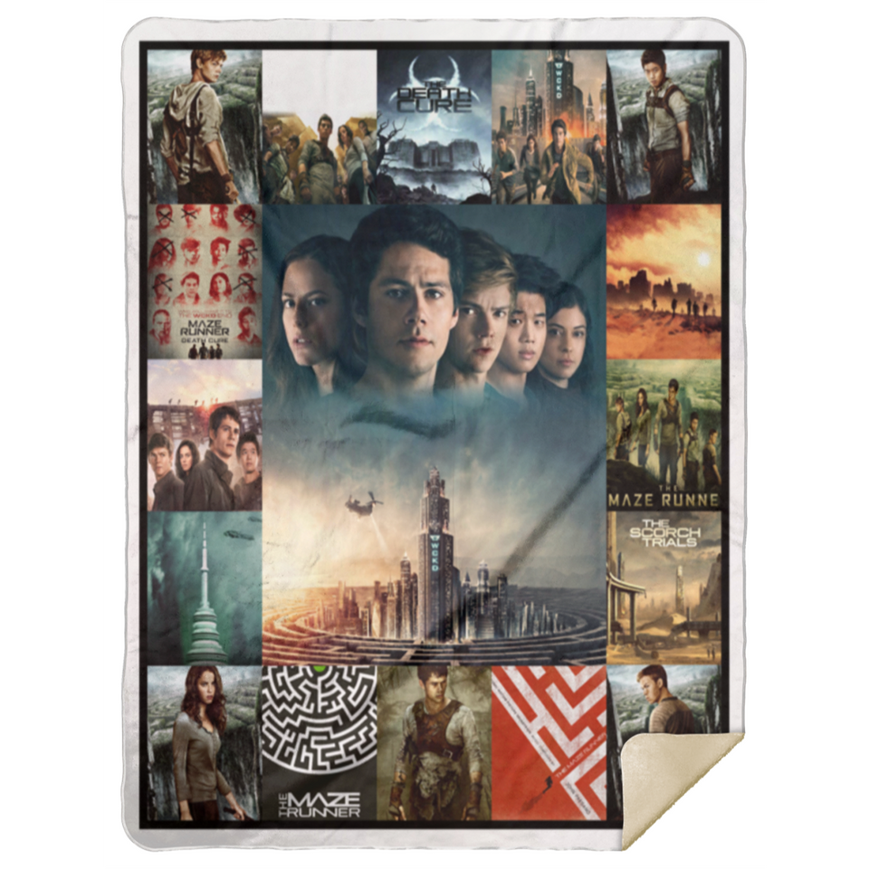 The Maze Runner Blanket, The Maze Runner Movies Fleece, Sherpa Blanket MSHL Premium Sherpa Blanket 60x80