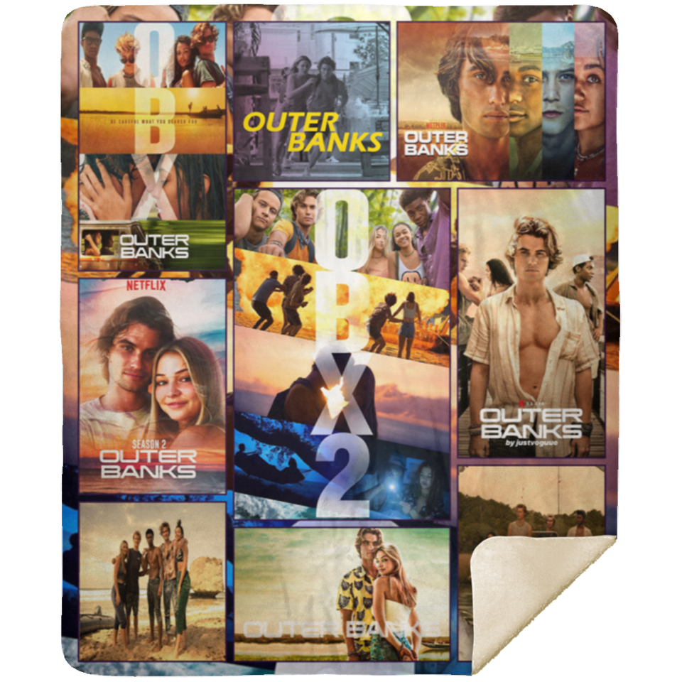 Outer Banks Blankets, Cartoon Movie Fleece, Sherpa Blanket MSHM Premium Sherpa Blanket 50x60