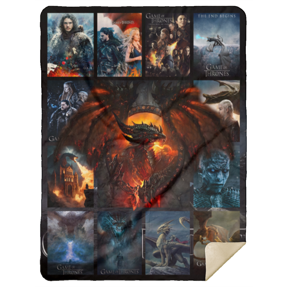 Game of Thrones Blanket, Game of Thrones Movies Fleece, Sherpa Blankets MSHL Premium Sherpa Blanket 60x80