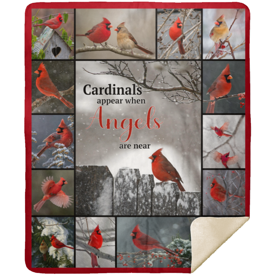 Cardinal Blanket, Cardinal Appears Fleece, Sherpa Blanket, Gift Ideas MSHM Premium Sherpa Blanket 50x60