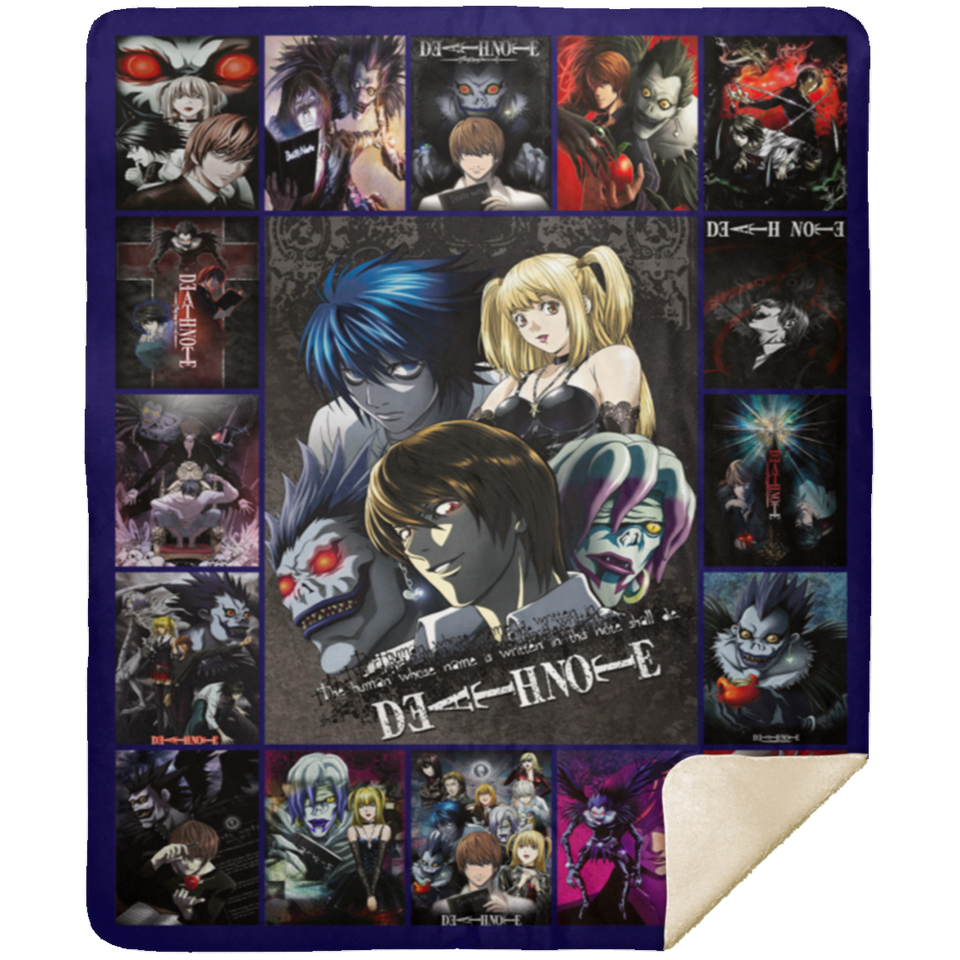 Death Note Blanket, Death Note Manga Anime Fleece, Sherpa Blanket Soft and Cozy MSHM Premium Sherpa Blanket 50x60