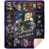 Death Note Blanket, Death Note Manga Anime Fleece, Sherpa Blanket Soft and Cozy MSHM Premium Sherpa Blanket 50x60