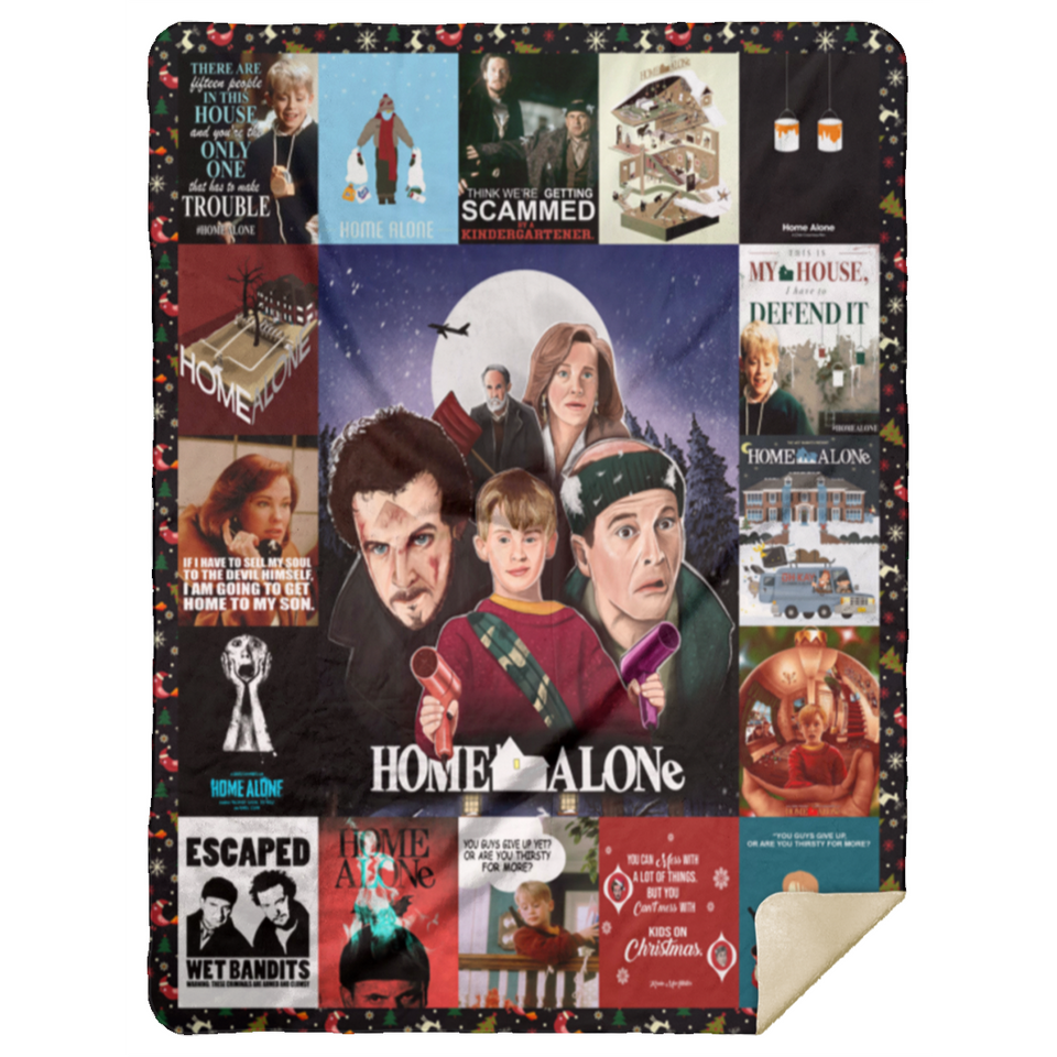 Home Alone Blanket, Home Alone Movies Fleece, Sherpa Blanket MSHL Premium Sherpa Blanket 60x80