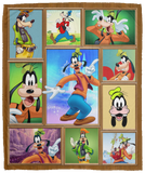 Pluto, Goofy Blanket, Goofy Theme Quilt, Fleece Sherpa, Disney Cartoon Gifts - Goofy 3 - VPM Cozy Plush Fleece Blanket - 50x60