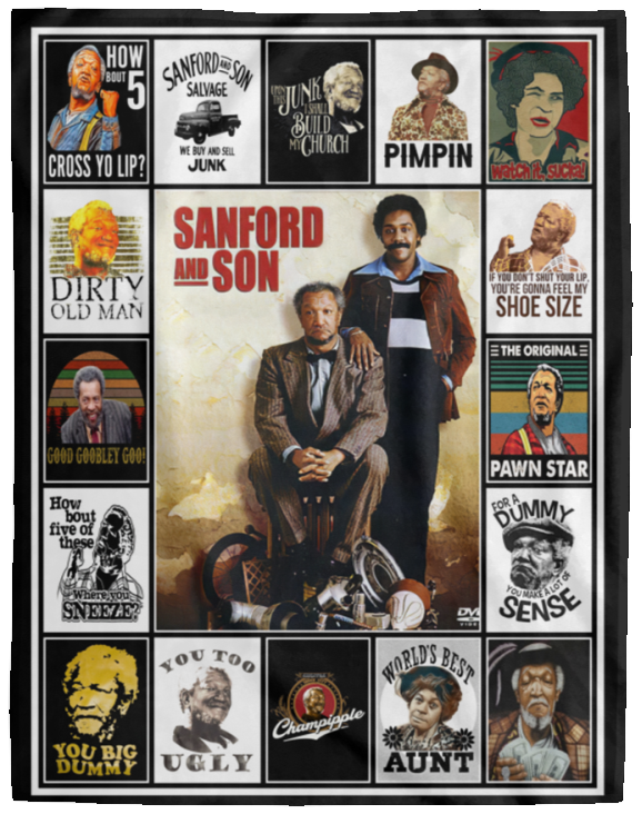 Sanford and Son Blanket, Sanford and Son TV Series Fleece, Sherpa Blanket VPL Cozy Plush Fleece Blanket - 60x80