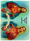 Mr.Jyotis Sacred and Immaculate Hearts Throw Blanket Soft Fleece Throw Blanket - VPS Cozy Plush Fleece Blanket - 30x40