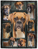 Boxer Dog Blanket, 3D Boxer Fleece, Sherpa Blanket VPL Cozy Plush Fleece Blanket - 60x80