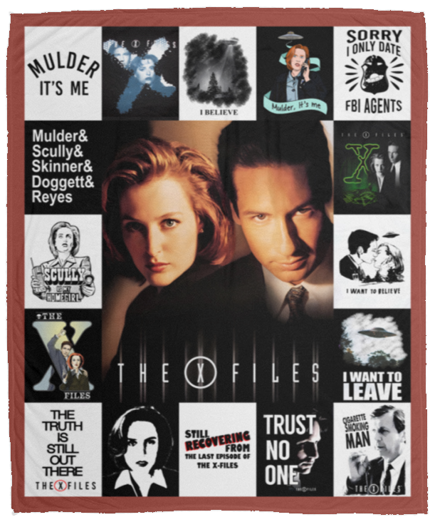 The X-Files Blanket, The X Files TV Series Fleece, Sherpa Blanket Soft and Cozy VPM Cozy Plush Fleece Blanket - 50x60