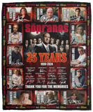 The Sopranos Blanket, The Sopranos 25 Years 1999 2024 Fleece, Sherpa Blanket VPM Cozy Plush Fleece Blanket - 50x60