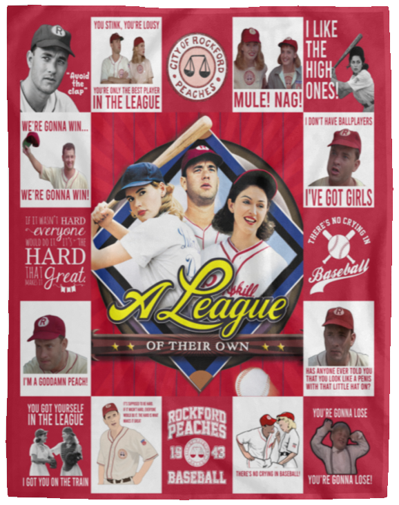 A League of Their Own Blanket, A League of Their Own Fleece, Sherpa Blanket VPL Cozy Plush Fleece Blanket - 60x80
