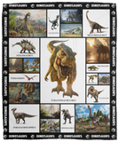 T-Rex Blanket, Dinosaurs Quilt, Beautiful Dinosaurs Like Fleece, Sherpa Blanket - VPM Cozy Plush Fleece Blanket - 50x60