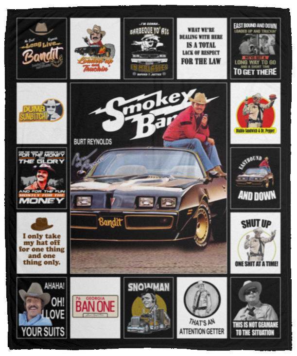 Smokey and the Bandit Blanket, Smokey and the Bandit Movies Fleece, Sherpa VPM Cozy Plush Fleece Blanket - 50x60