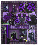 Maleficent Queen Blanket, Sleeping Beauty Fleece, Sherpa Villain Movie Witch VPM Cozy Plush Fleece Blanket - 50x60