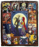 Jack Skellington and Sally Blanket, Wedding Anniversary Fleece, Sherpa Blanket VPM Cozy Plush Fleece Blanket - 50x60