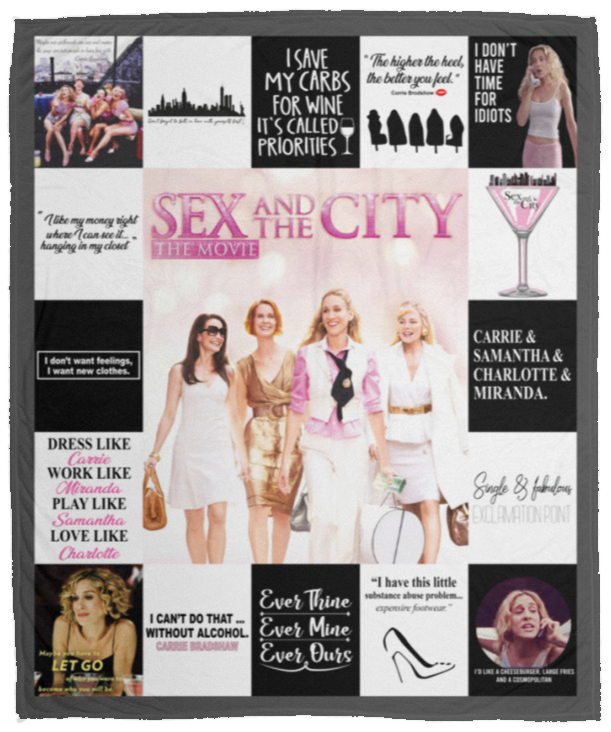 Sex And The City Blanket, Sex And The City TV Series Fleece, Sherpa Blanket Ver2 VPM Cozy Plush Fleece Blanket - 50x60