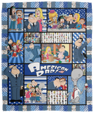 American Dad Blanket, American Dad! TV Series Fleece, Sherpa Blanket VPM Cozy Plush Fleece Blanket - 50x60