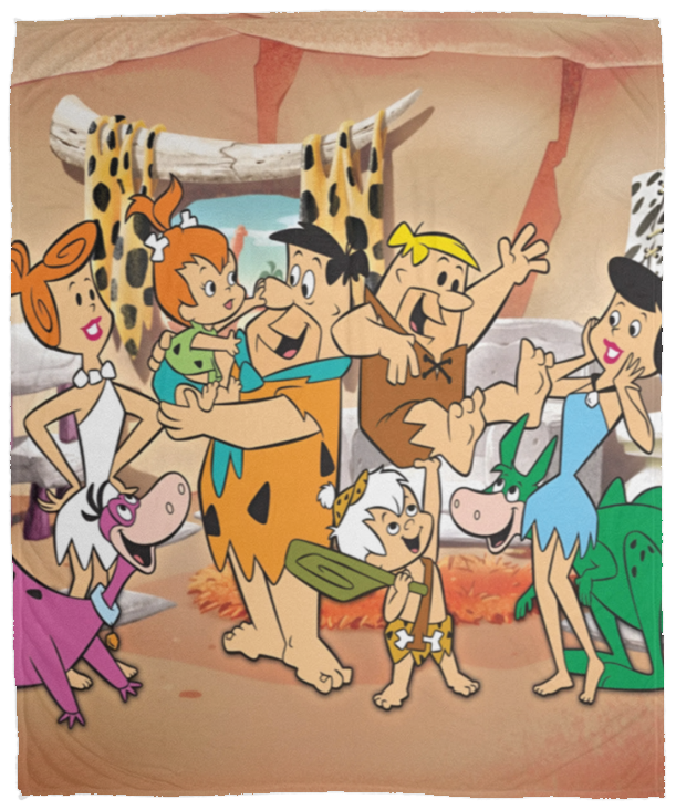 The Flintstones Blanket, The Flintstones Cartoon Movies Fleece, Sherpa Blanket VPM Cozy Plush Fleece Blanket - 50x60